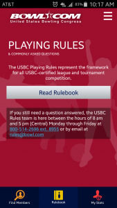 USBC Mobile App Rule Book